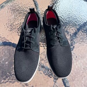 UGG Men’s Size 9.5 EUC Trigo Treadlite Black Lace Up Sneakers Comfort Technology